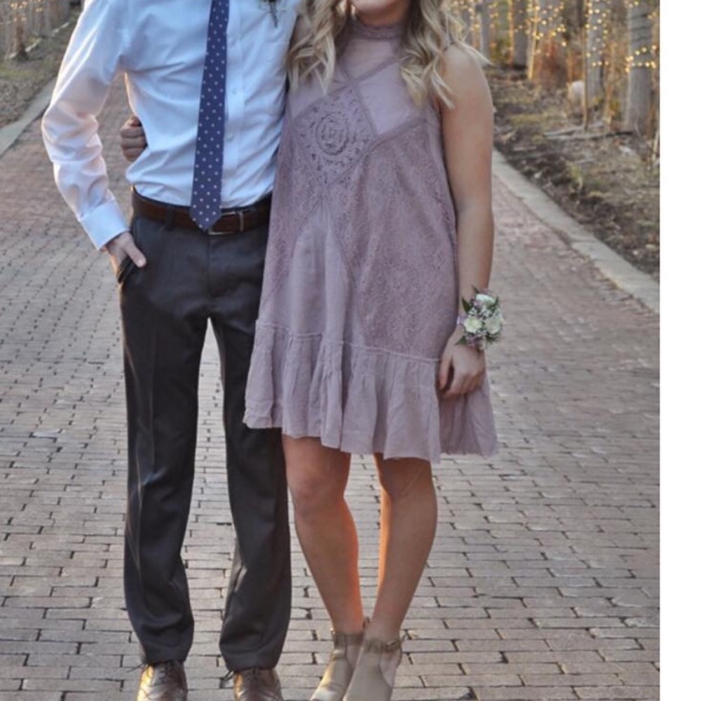 Free people Lavender Lace Dress